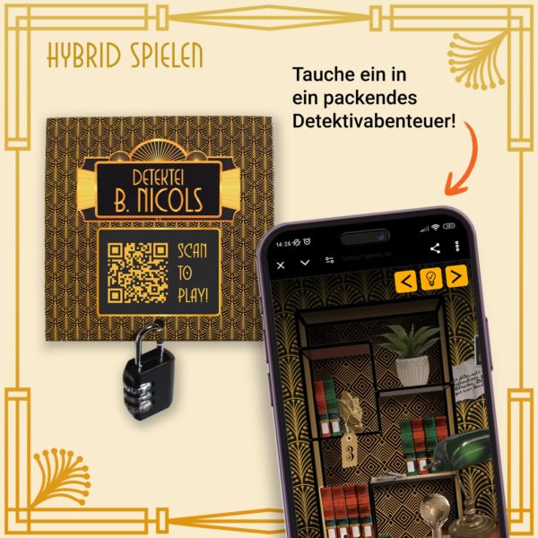 LOCKED Minigame Rätselbox Detektei Nicols Produktbild